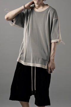 画像をギャラリービューアに読み込む, OBLADI TWO LAYER T SHIRT IN BLACK WITH BEIGE MESH (BLACK)