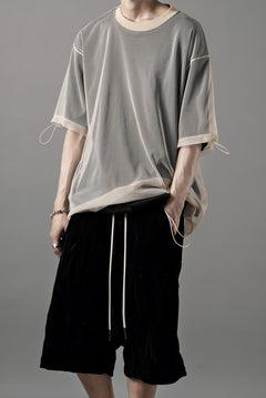 画像をギャラリービューアに読み込む, OBLADI TWO LAYER T SHIRT IN BLACK WITH BEIGE MESH (BLACK)