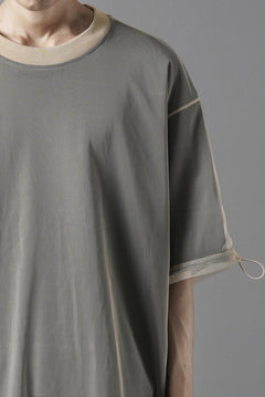 画像をギャラリービューアに読み込む, OBLADI TWO LAYER T SHIRT IN BLACK WITH BEIGE MESH (BLACK)