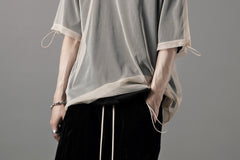 画像をギャラリービューアに読み込む, OBLADI TWO LAYER T SHIRT IN BLACK WITH BEIGE MESH (BLACK)