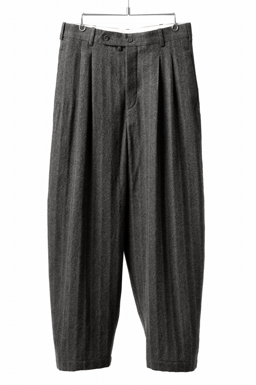 画像をギャラリービューアに読み込む, forme d'expression 2Tucked Baggy Pants (Grey)