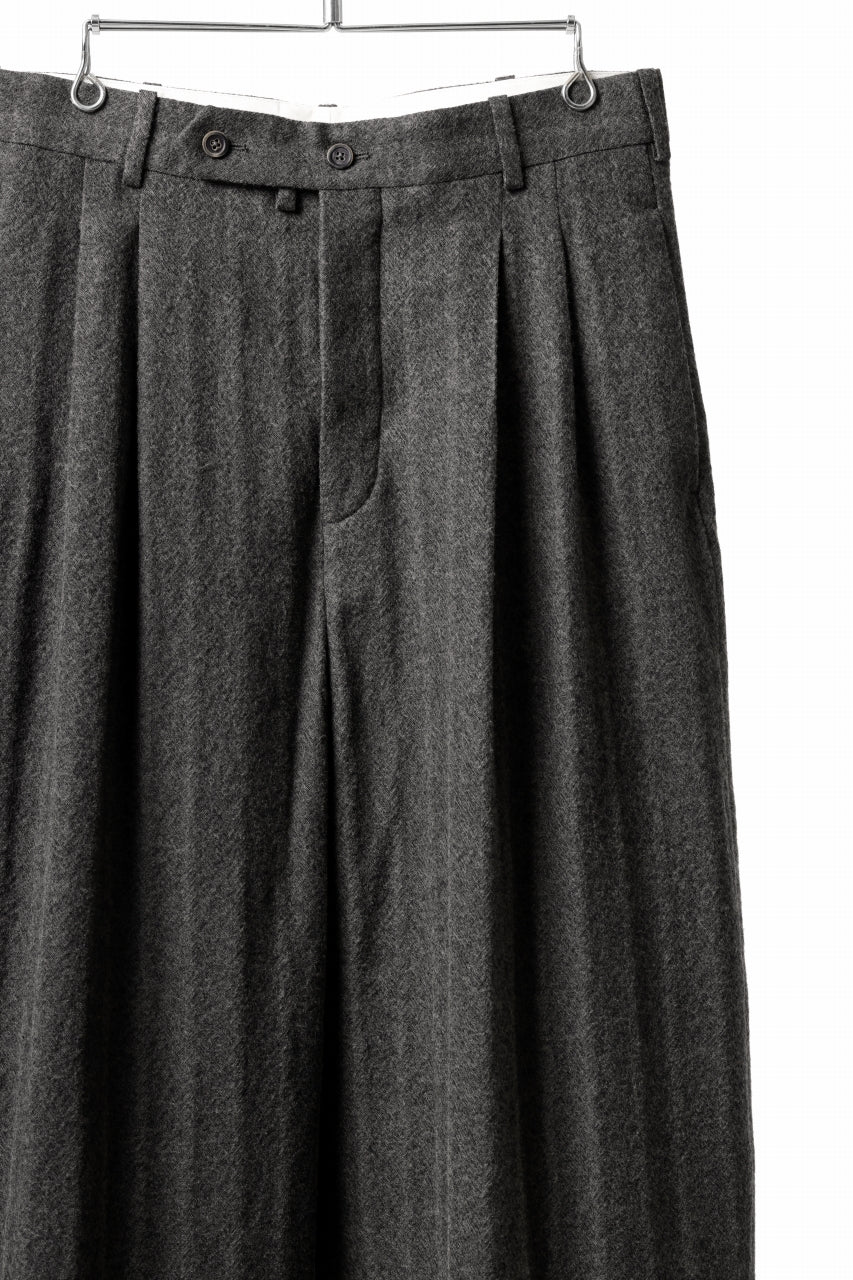画像をギャラリービューアに読み込む, forme d'expression 2Tucked Baggy Pants (Grey)
