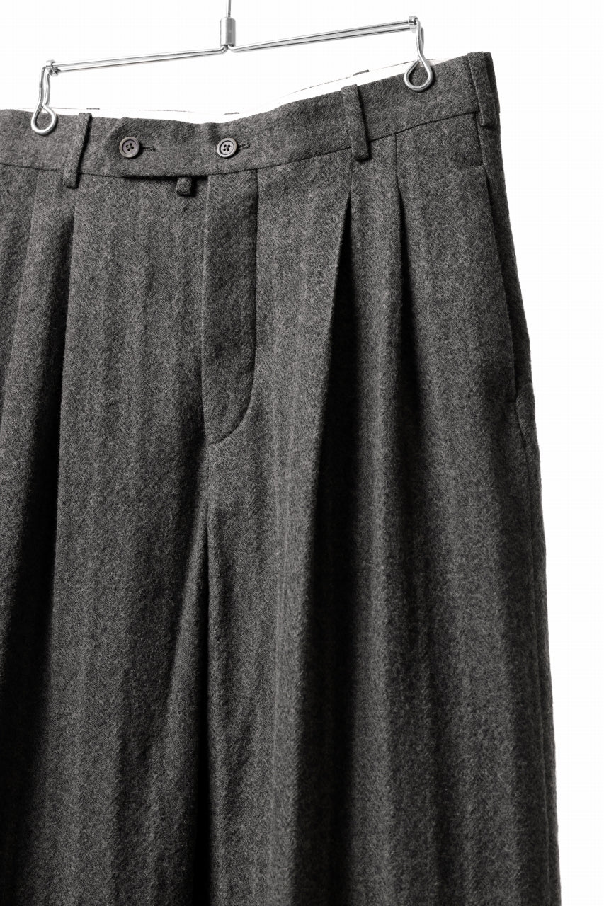 画像をギャラリービューアに読み込む, forme d'expression 2Tucked Baggy Pants (Grey)