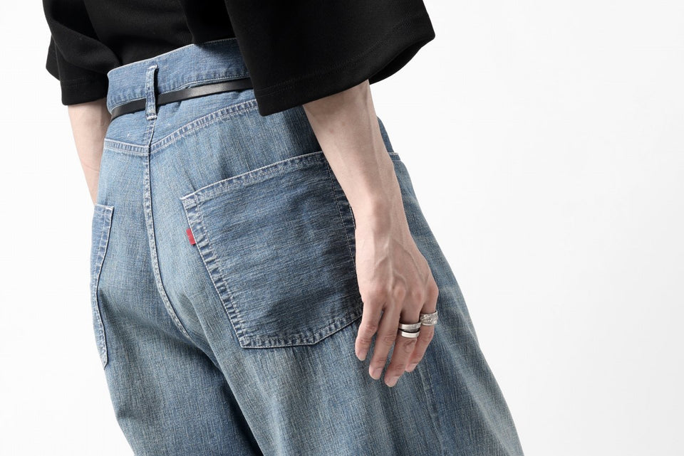 画像をギャラリービューアに読み込む, N/07 WIDE-TAPARED JEANS / 7.3oz CHAMBRAY DENIM (INDIGO USED)