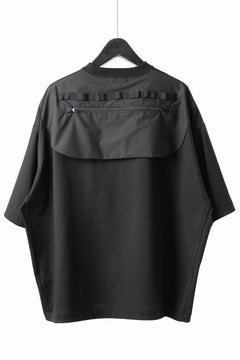 画像をギャラリービューアに読み込む, D-VEC x ALMOSTBLACK OVERSIZED ZIP POCKET SHORT T-SHIRT / HIGH TWIST COTTON S.R.G. (BLACK)