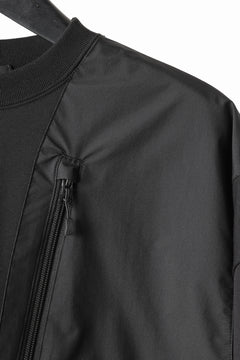 画像をギャラリービューアに読み込む, D-VEC x ALMOSTBLACK OVERSIZED ZIP POCKET SHORT T-SHIRT / HIGH TWIST COTTON S.R.G. (BLACK)
