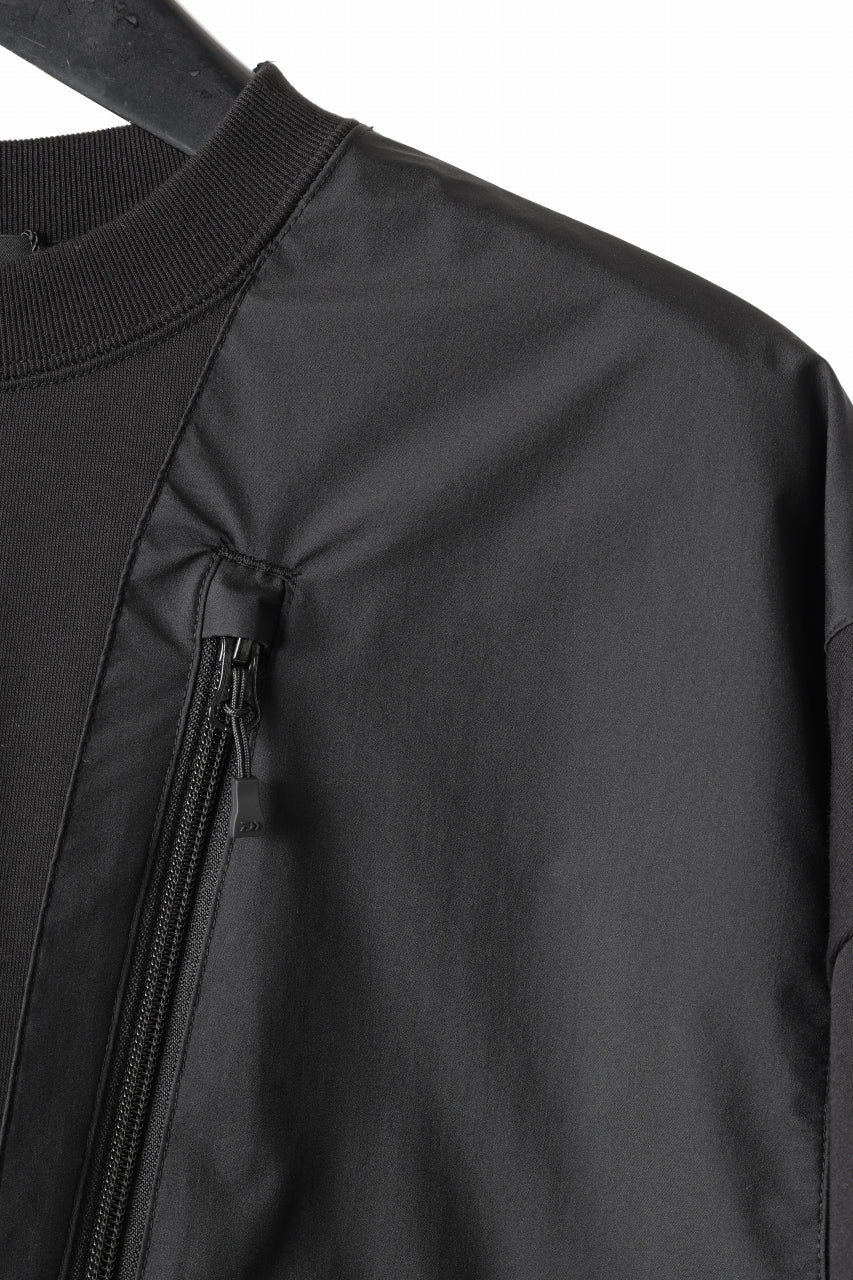 画像をギャラリービューアに読み込む, D-VEC x ALMOSTBLACK OVERSIZED ZIP POCKET SHORT T-SHIRT / HIGH TWIST COTTON S.R.G. (BLACK)