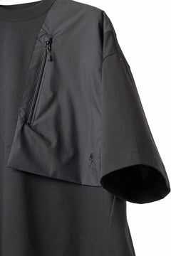 画像をギャラリービューアに読み込む, D-VEC x ALMOSTBLACK OVERSIZED ZIP POCKET SHORT T-SHIRT / HIGH TWIST COTTON S.R.G. (BLACK)