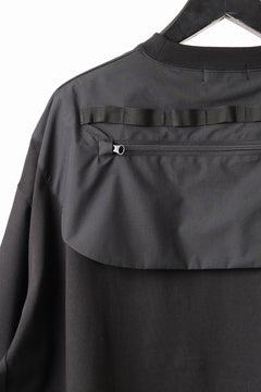 画像をギャラリービューアに読み込む, D-VEC x ALMOSTBLACK OVERSIZED ZIP POCKET SHORT T-SHIRT / HIGH TWIST COTTON S.R.G. (BLACK)
