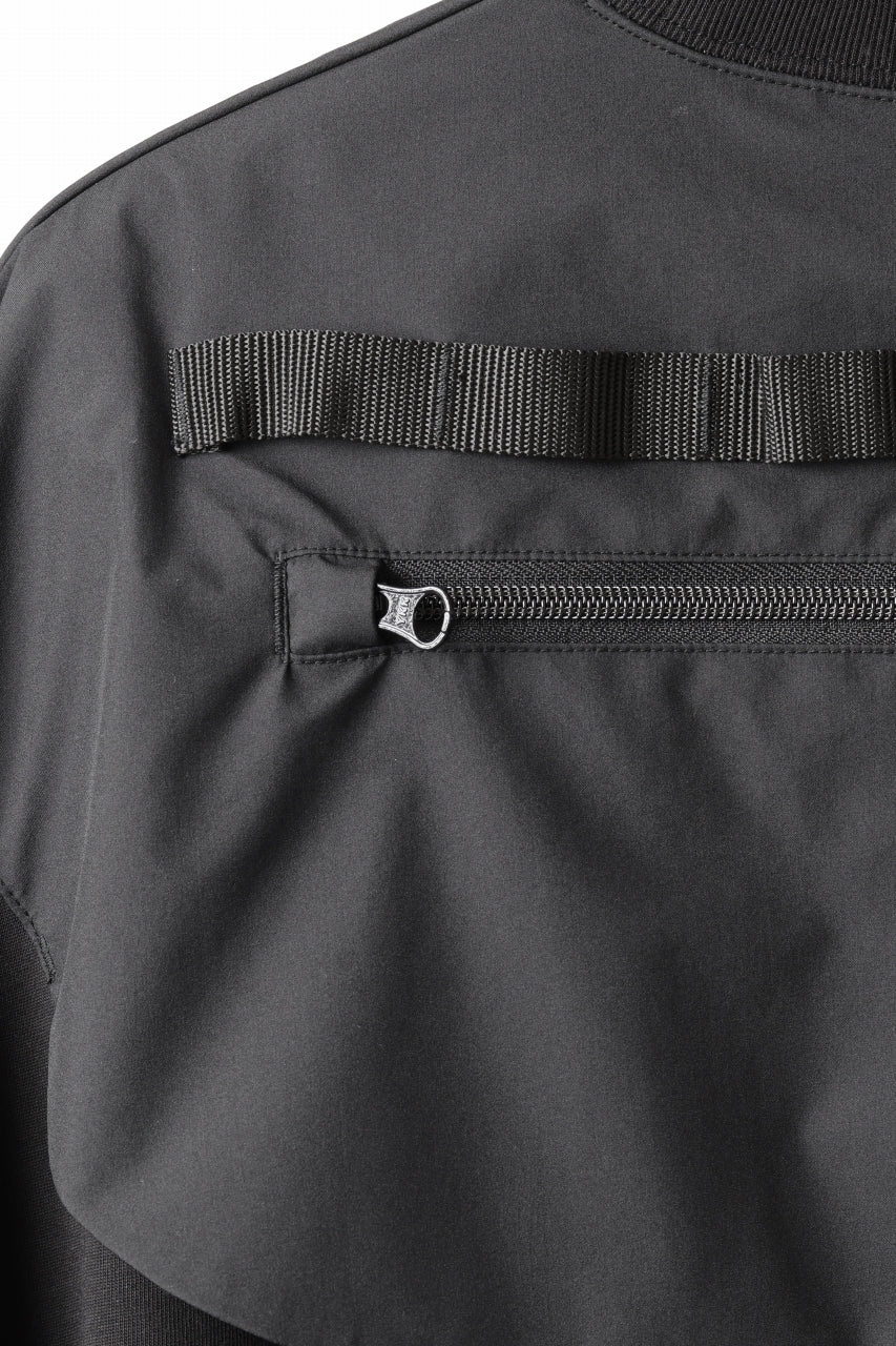 画像をギャラリービューアに読み込む, D-VEC x ALMOSTBLACK OVERSIZED ZIP POCKET SHORT T-SHIRT / HIGH TWIST COTTON S.R.G. (BLACK)