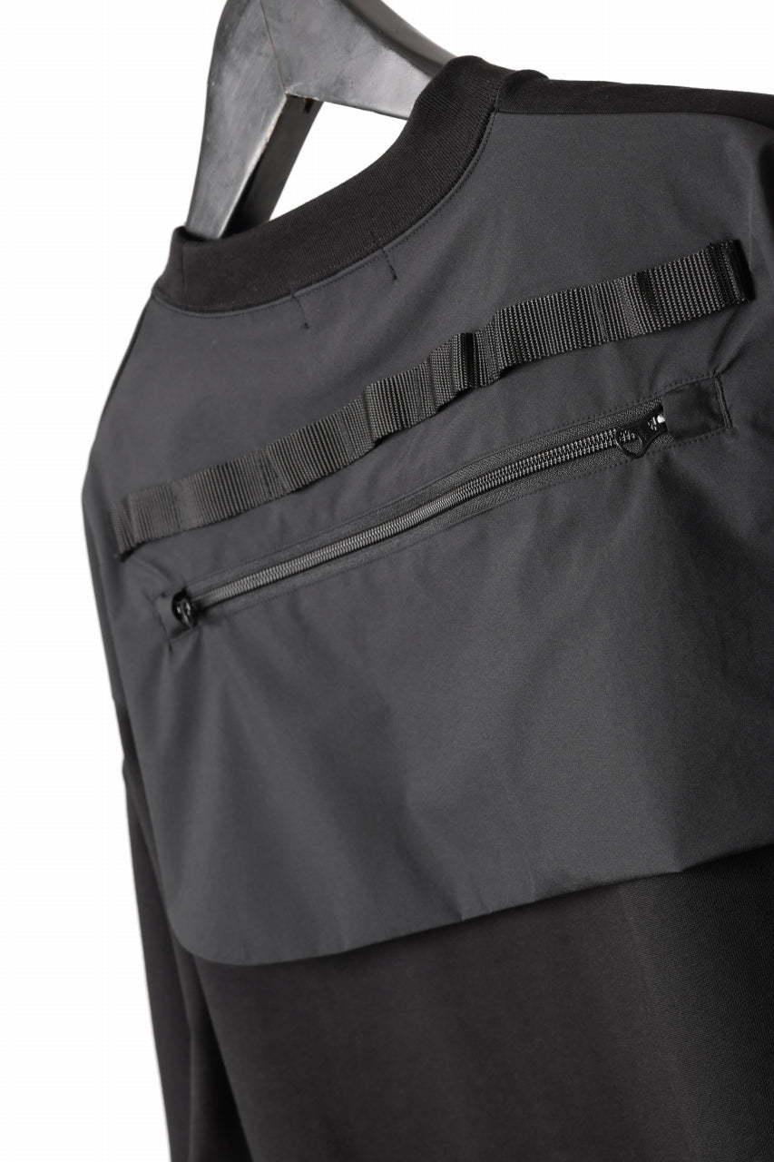 画像をギャラリービューアに読み込む, D-VEC x ALMOSTBLACK OVERSIZED ZIP POCKET SHORT T-SHIRT / HIGH TWIST COTTON S.R.G. (BLACK)