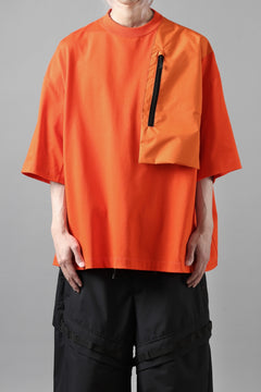 画像をギャラリービューアに読み込む, D-VEC x ALMOSTBLACK OVERSIZED ZIP POCKET SHORT T-SHIRT / HIGH TWIST COTTON S.R.G. (ORANGE)
