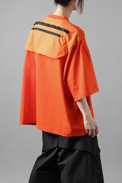 画像をギャラリービューアに読み込む, D-VEC x ALMOSTBLACK OVERSIZED ZIP POCKET SHORT T-SHIRT / HIGH TWIST COTTON S.R.G. (ORANGE)