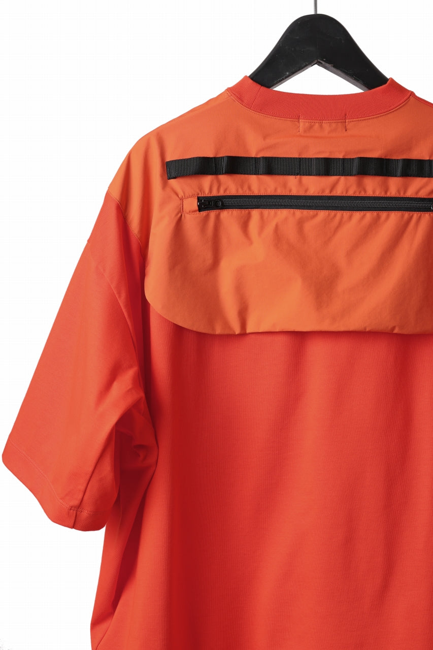 画像をギャラリービューアに読み込む, D-VEC x ALMOSTBLACK OVERSIZED ZIP POCKET SHORT T-SHIRT / HIGH TWIST COTTON S.R.G. (ORANGE)
