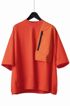 画像をギャラリービューアに読み込む, D-VEC x ALMOSTBLACK OVERSIZED ZIP POCKET SHORT T-SHIRT / HIGH TWIST COTTON S.R.G. (ORANGE)