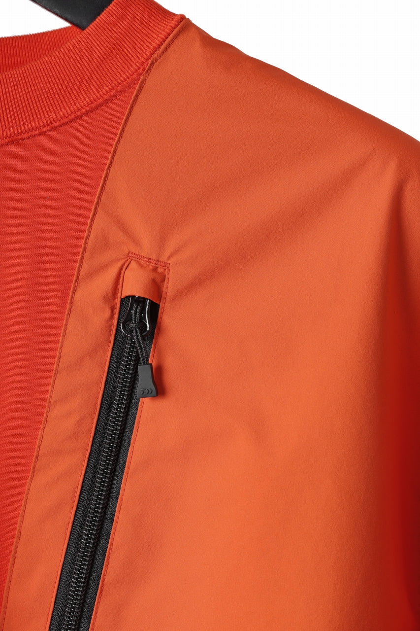 画像をギャラリービューアに読み込む, D-VEC x ALMOSTBLACK OVERSIZED ZIP POCKET SHORT T-SHIRT / HIGH TWIST COTTON S.R.G. (ORANGE)