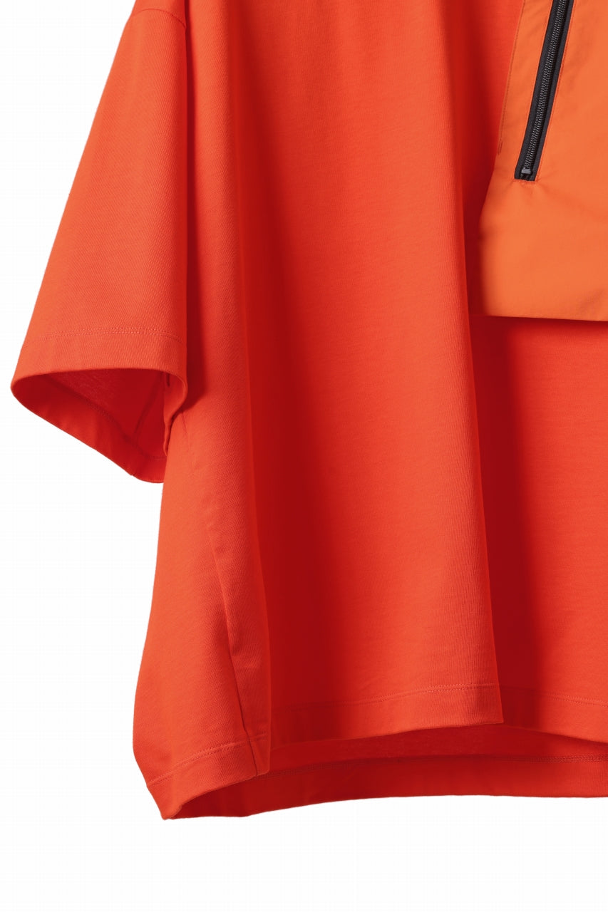 画像をギャラリービューアに読み込む, D-VEC x ALMOSTBLACK OVERSIZED ZIP POCKET SHORT T-SHIRT / HIGH TWIST COTTON S.R.G. (ORANGE)