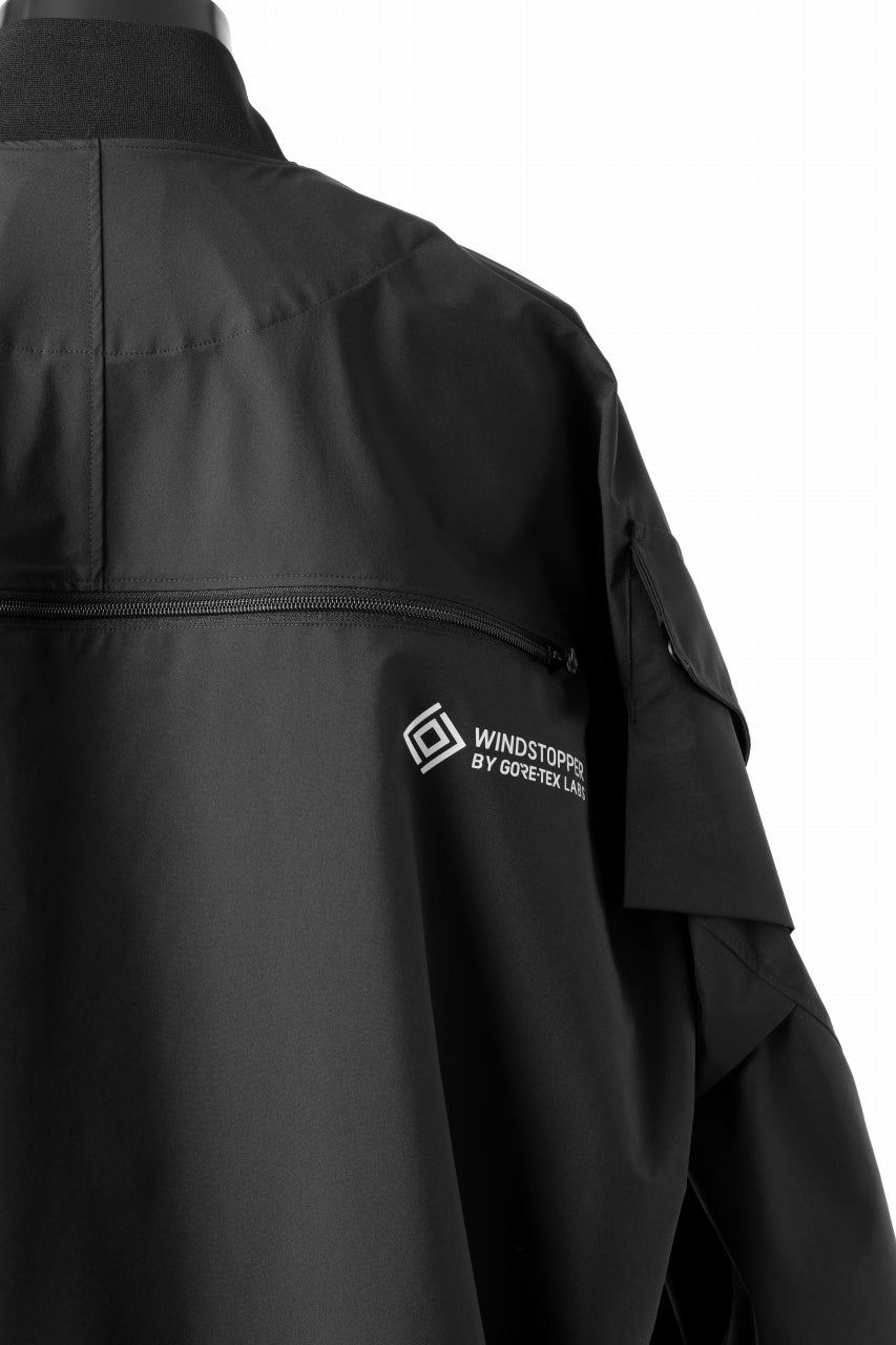 画像をギャラリービューアに読み込む, D-VEC x ALMOSTBLACK MA-1 BLOUSON / WINDSTOPPER BY GORE-TEX LABS 3L S.R.G. (BLACK)