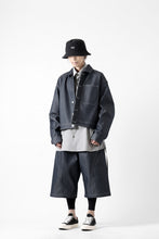 画像をギャラリービューアに読み込む, D-VEC TECH DENIM WIDE CROPPED TROUSERS / STRETCH TWILL (INDIGO)
