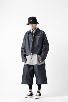 画像をギャラリービューアに読み込む, D-VEC TECH DENIM WIDE CROPPED TROUSERS / STRETCH TWILL (INDIGO)