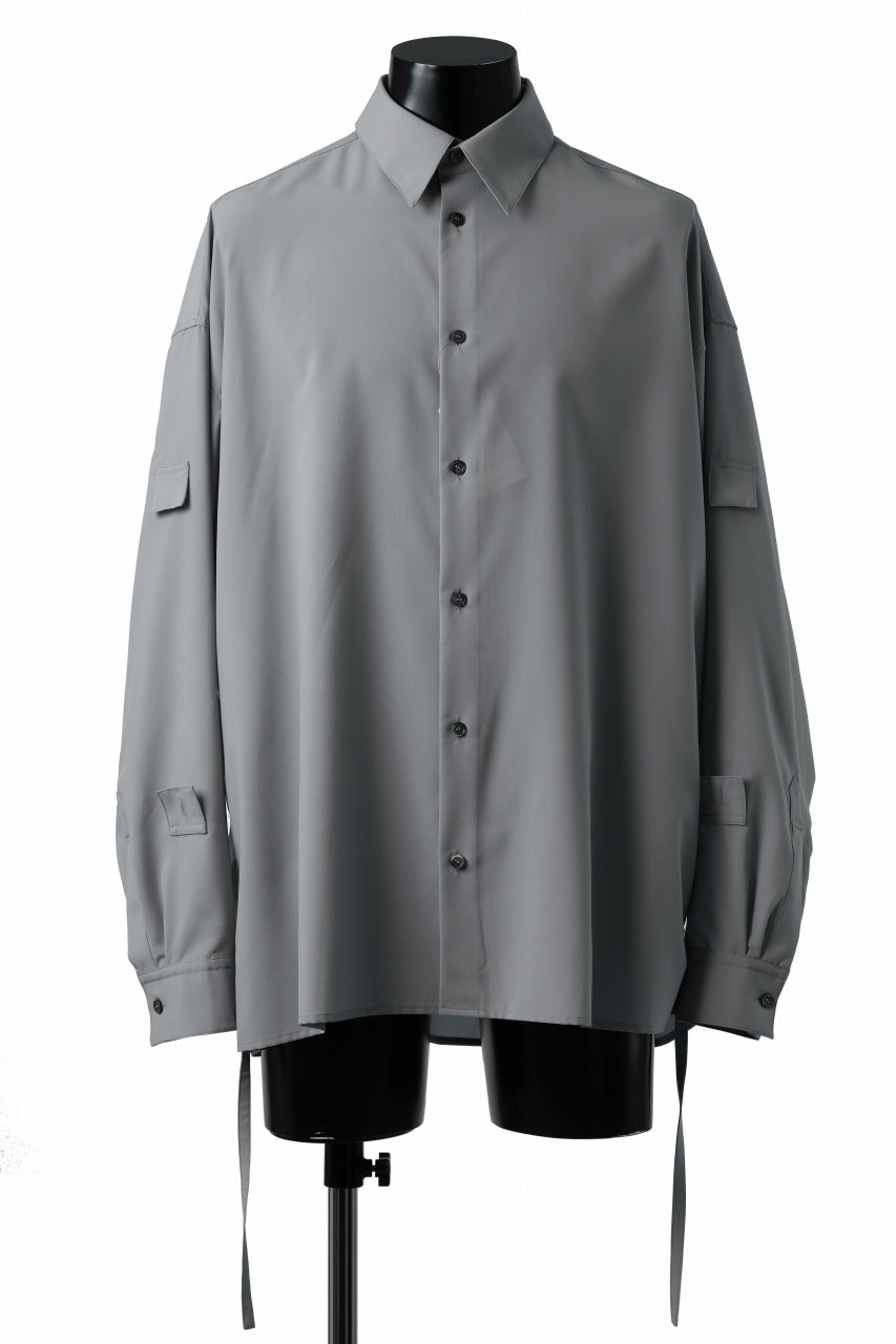 画像をギャラリービューアに読み込む, D-VEC CONVERTIBLE L/S SHIRT / STRETCH TAFFETA (GREY)