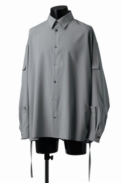 画像をギャラリービューアに読み込む, D-VEC CONVERTIBLE L/S SHIRT / STRETCH TAFFETA (GREY)