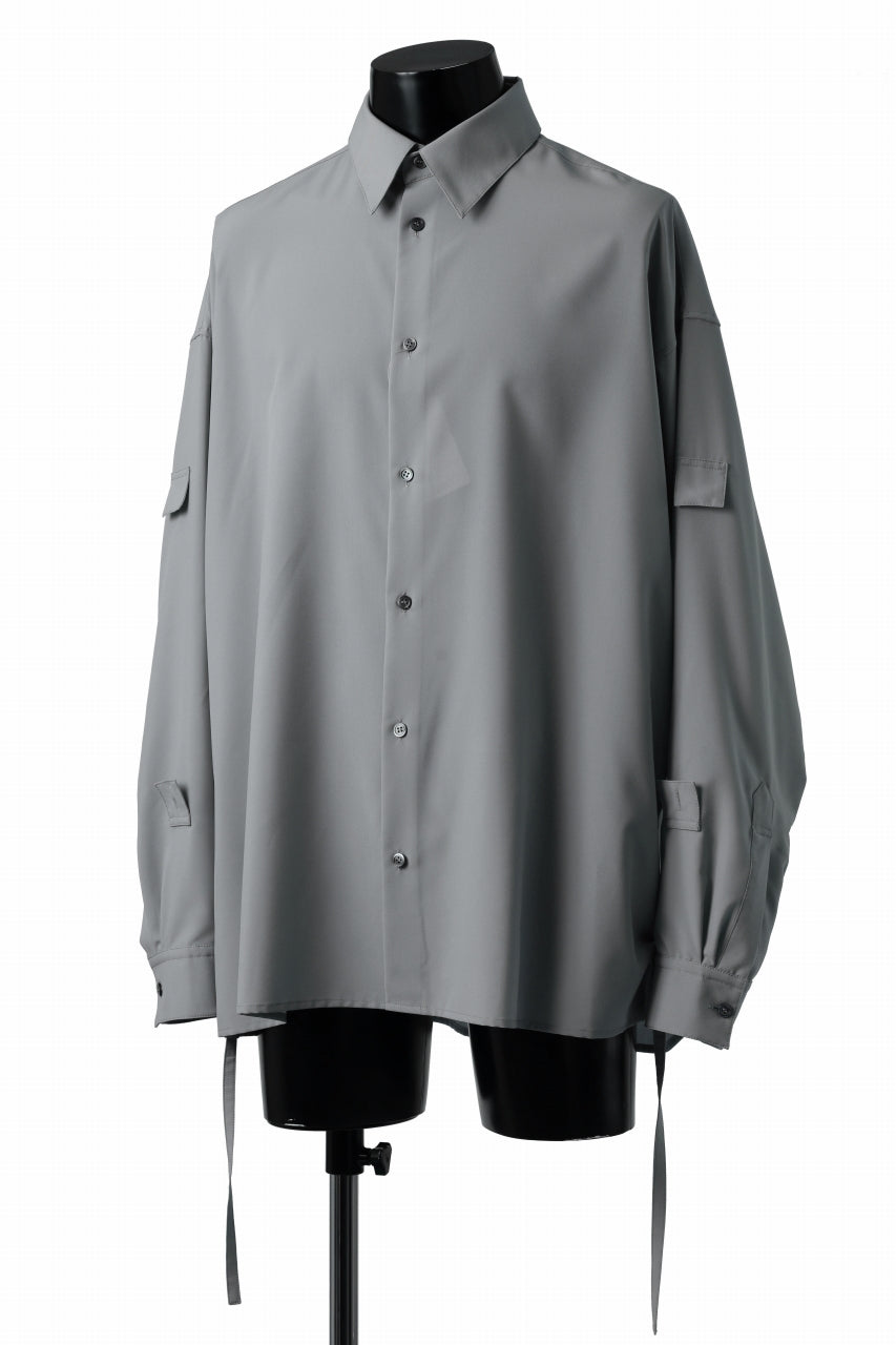 画像をギャラリービューアに読み込む, D-VEC CONVERTIBLE L/S SHIRT / STRETCH TAFFETA (GREY)