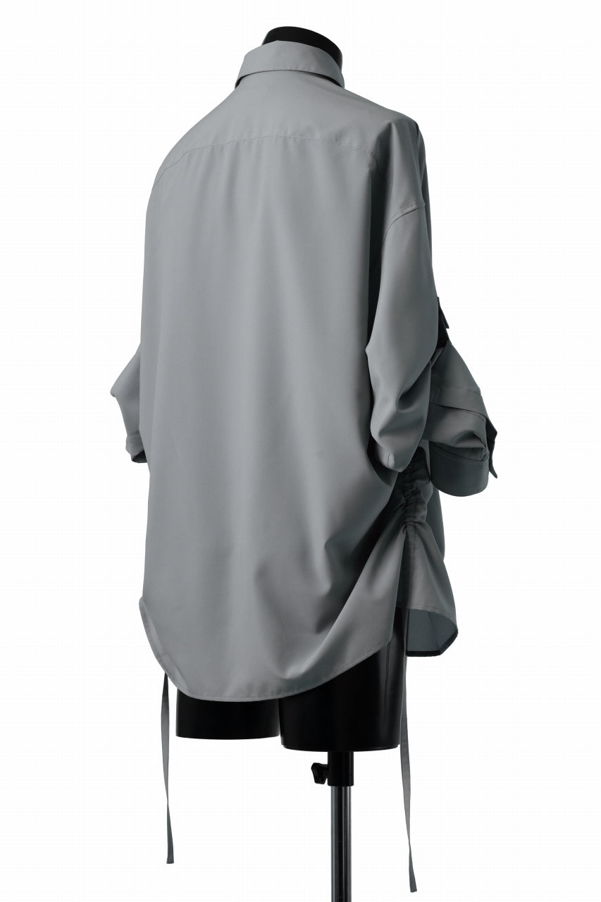 画像をギャラリービューアに読み込む, D-VEC CONVERTIBLE L/S SHIRT / STRETCH TAFFETA (GREY)