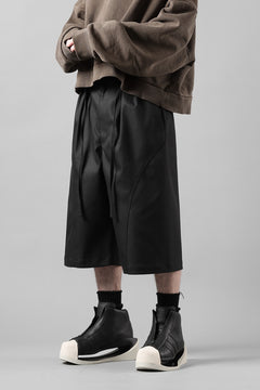 画像をギャラリービューアに読み込む, D-VEC TECH DENIM WIDE CROPPED TROUSERS / STRETCH TWILL (NIGHT SEA BLACK)