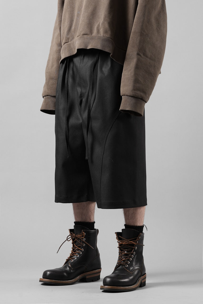 画像をギャラリービューアに読み込む, D-VEC TECH DENIM WIDE CROPPED TROUSERS / STRETCH TWILL (NIGHT SEA BLACK)