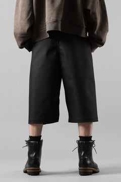 画像をギャラリービューアに読み込む, D-VEC TECH DENIM WIDE CROPPED TROUSERS / STRETCH TWILL (NIGHT SEA BLACK)