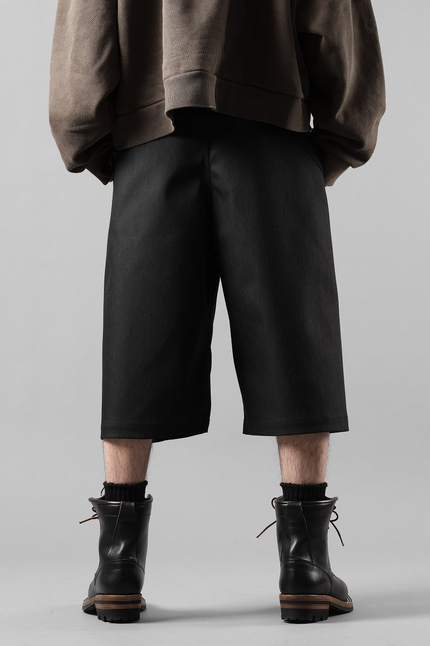 画像をギャラリービューアに読み込む, D-VEC TECH DENIM WIDE CROPPED TROUSERS / STRETCH TWILL (NIGHT SEA BLACK)