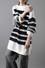 画像をギャラリービューアに読み込む, D-VEC MULTI BORDER LONG KNIT (NAVY)