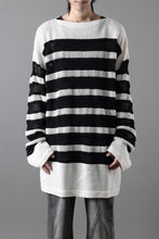 画像をギャラリービューアに読み込む, D-VEC MULTI BORDER LONG KNIT (NAVY)