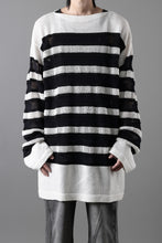 画像をギャラリービューアに読み込む, D-VEC MULTI BORDER LONG KNIT (NAVY)