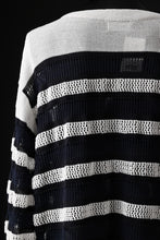 画像をギャラリービューアに読み込む, D-VEC MULTI BORDER LONG KNIT (NAVY)