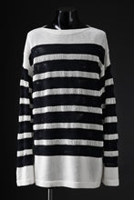画像をギャラリービューアに読み込む, D-VEC MULTI BORDER LONG KNIT (NAVY)
