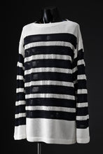 画像をギャラリービューアに読み込む, D-VEC MULTI BORDER LONG KNIT (NAVY)