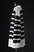 画像をギャラリービューアに読み込む, D-VEC MULTI BORDER LONG KNIT (NAVY)