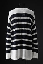 画像をギャラリービューアに読み込む, D-VEC MULTI BORDER LONG KNIT (NAVY)
