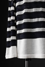 画像をギャラリービューアに読み込む, D-VEC MULTI BORDER LONG KNIT (NAVY)