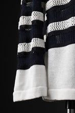 画像をギャラリービューアに読み込む, D-VEC MULTI BORDER LONG KNIT (NAVY)
