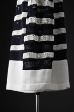 画像をギャラリービューアに読み込む, D-VEC MULTI BORDER LONG KNIT (NAVY)
