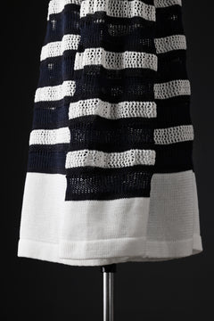 画像をギャラリービューアに読み込む, D-VEC MULTI BORDER LONG KNIT (NAVY)