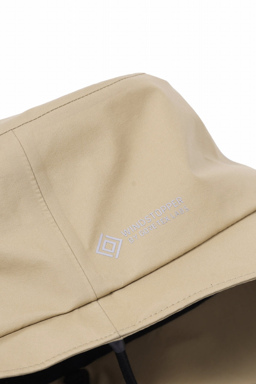 画像をギャラリービューアに読み込む, D-VEC x ALMOSTBLACK BUCKET HAT / WINDSTOPPER BY GORE-TEX LABS 3L S.D.G. (BEIGE)