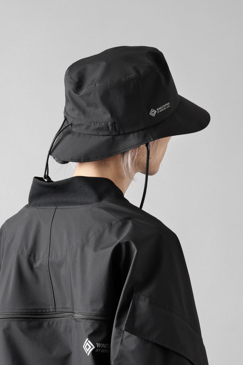 画像をギャラリービューアに読み込む, D-VEC x ALMOSTBLACK BUCKET HAT / WINDSTOPPER BY GORE-TEX LABS 3L S.D.G. (BLACK)
