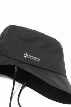 画像をギャラリービューアに読み込む, D-VEC x ALMOSTBLACK BUCKET HAT / WINDSTOPPER BY GORE-TEX LABS 3L S.D.G. (BLACK)
