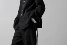 画像をギャラリービューアに読み込む, Aleksandr Manamis exclusive 19IEME Stand Collar Jacket / Mesh Linen (BLACK)