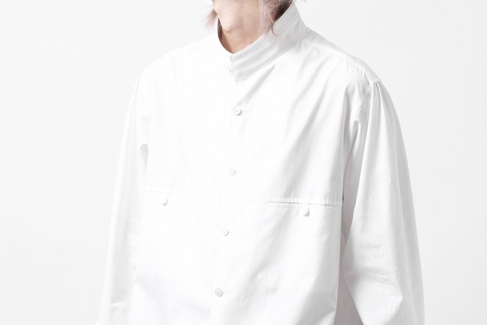 画像をギャラリービューアに読み込む, Y's for men CROSSED CHEST POCKET SHIRT / COTTON BROAD (WHITE)