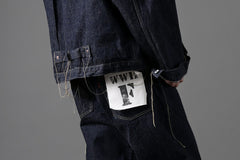 画像をギャラリービューアに読み込む, FULLCOUNT WWⅡ Model Brown Cotton Denim Pants / 13.7oz Zimbabwe Selvedge Denim (INDIGO BLUE / ONE WASHED)